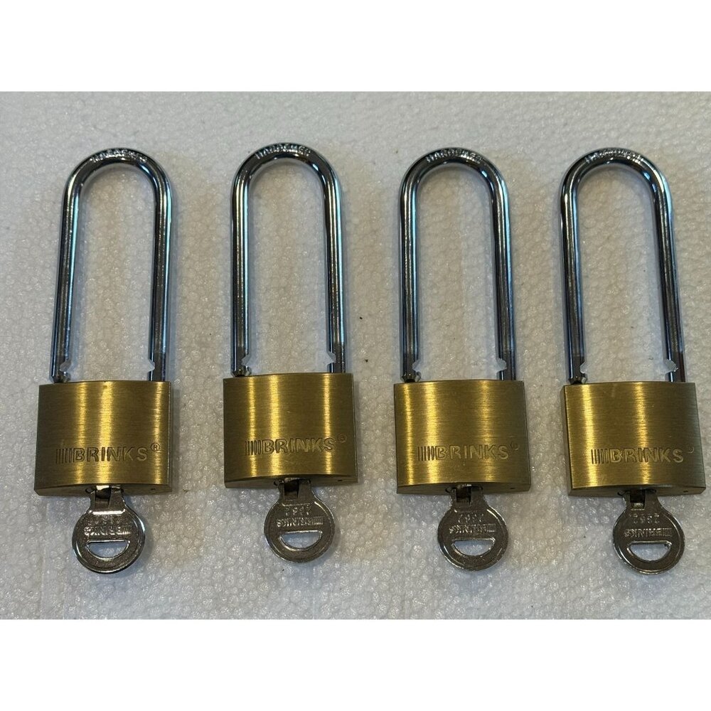 BRINKS 171-42401 40mm Solid Brass Padlock with 2-1/2" Shackle Keyed the Same